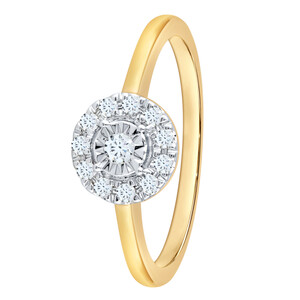 Antragsring aus Gold mit Diamanten