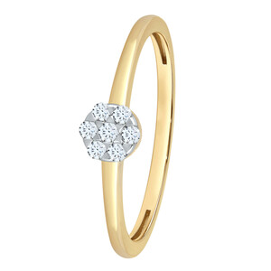Antragsring aus Gold mit Diamant