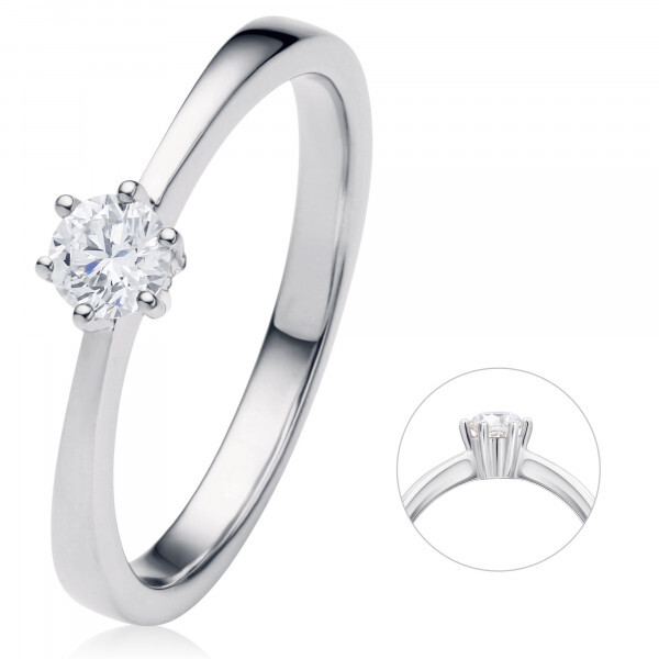 Antragsring aus Wei�gold mit Diamant