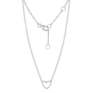 Damen Collier aus Silber mit Herzmotiv