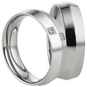 Trauringe aus Titan mit Zirkonia