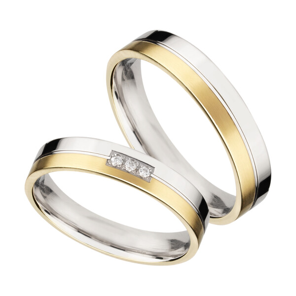 Trauringe aus Silber mit Zirkonia
