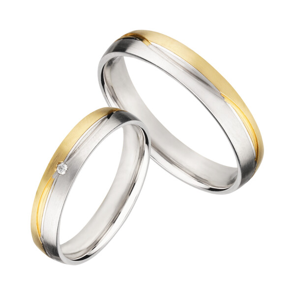 Trauringe aus Silber mit Zirkonia