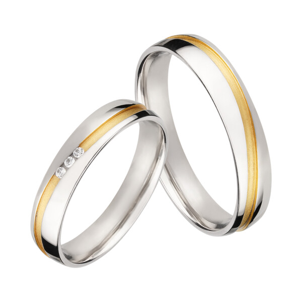 Trauringe aus Silber mit Zirkonia