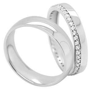 Trauringe aus Silber mit Zirkonia