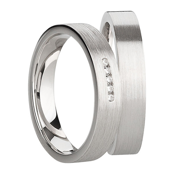Trauringe aus Silber mit Zirkonia