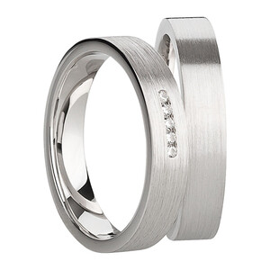 Trauringe aus Silber mit Zirkonia