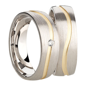 Trauringe aus Silber mit Zirkonia