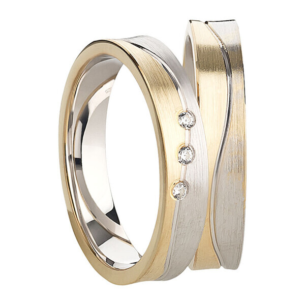 Trauringe aus Silber mit Zirkonia