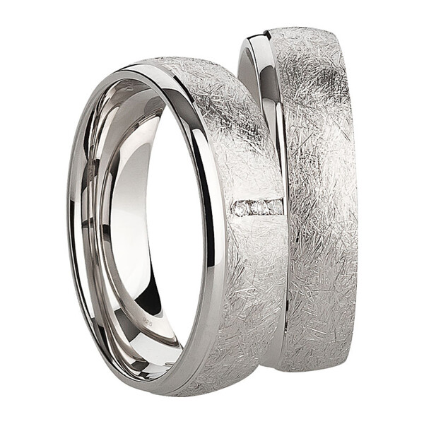 Trauringe aus Silber mit Zirkonia