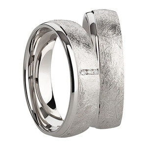 Trauringe aus Silber mit Zirkonia