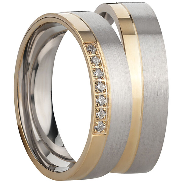 Trauringe aus Silber mit Zirkonia