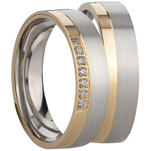 Trauringe aus Silber mit Zirkonia
