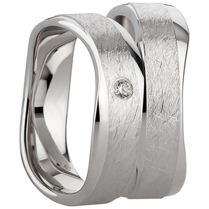 Trauringe aus Silber mit Zirkonia