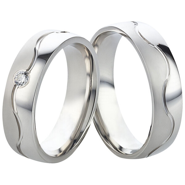 Trauringe aus Silber mit Zirkonia