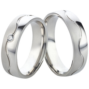 Trauringe aus Silber mit Zirkonia