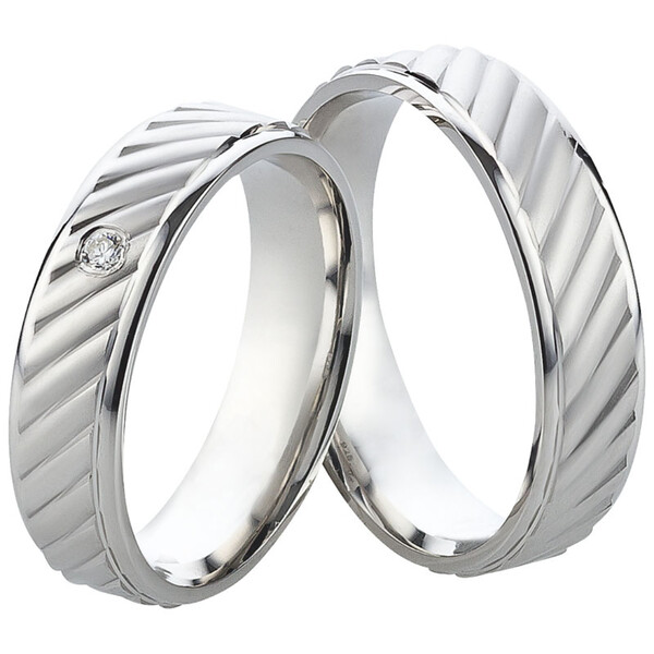 Trauringe aus Silber mit Zirkonia