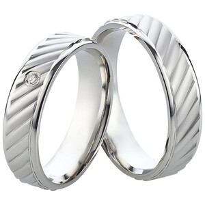 Trauringe aus Silber mit Zirkonia