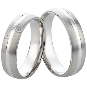 Trauringe aus Silber mit Zirkonia
