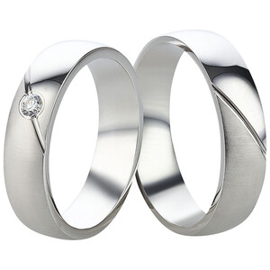 Trauringe aus Silber mit Zirkonia