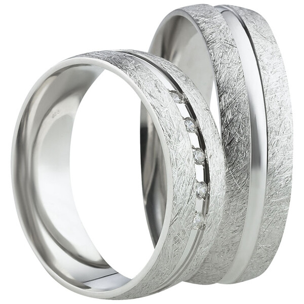 Trauringe aus Silber mit Zirkonia