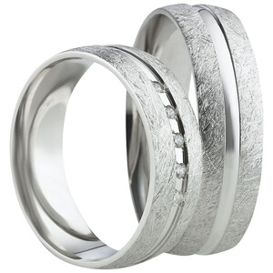 Trauringe aus Silber mit Zirkonia