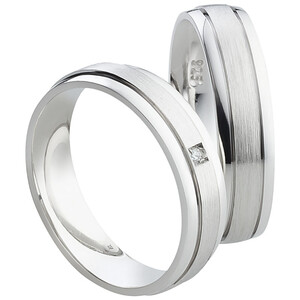 Trauringe aus Silber mit Zirkonia