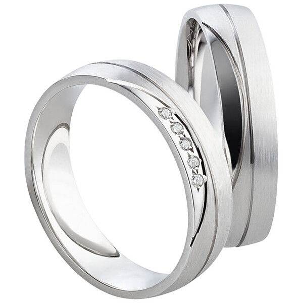 Trauringe aus Silber mit Zirkonia