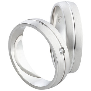 Trauringe aus Silber mit Zirkonia
