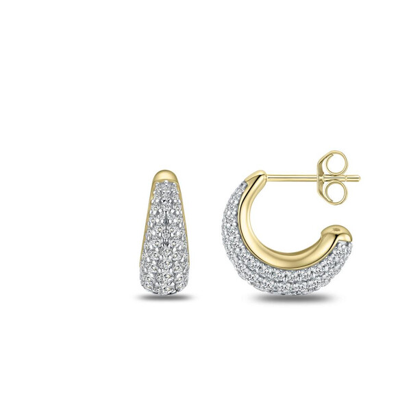 Ohrringe Silber vergoldet mit Zirkonia