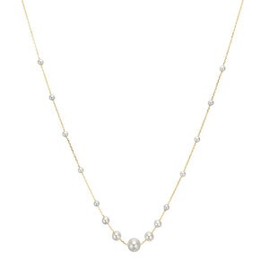 Damenhalskette TiffanyNor aus Silber mit Perlen