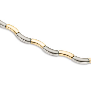 Boccia Titanium Damen Collier teil-goldplattiert-0844-02...