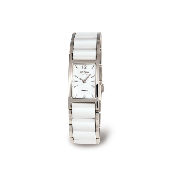Boccia Ceramic Damen Uhr Weiß/Silber 3201-01 Produktbild