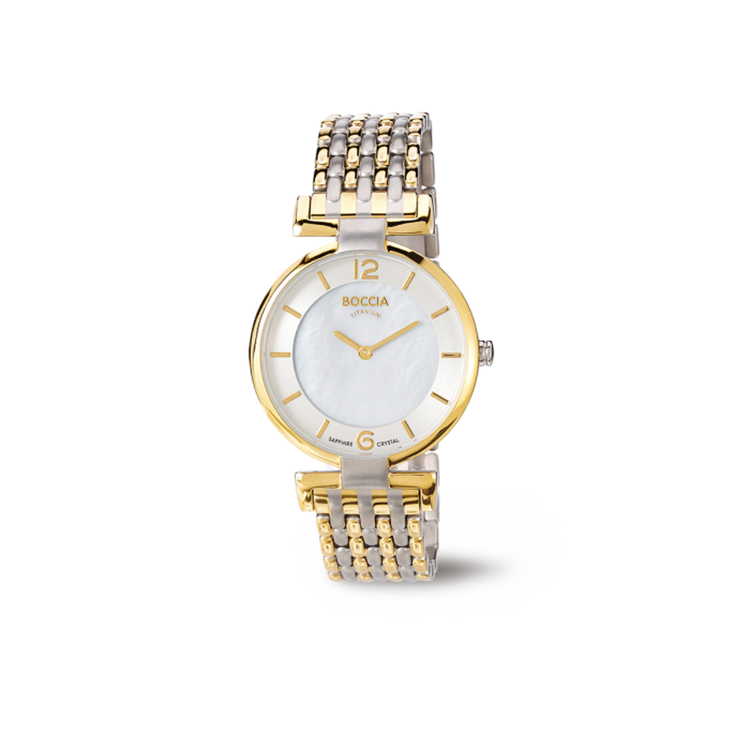 Boccia Dress Damen Uhr Silber Gold 3238 04