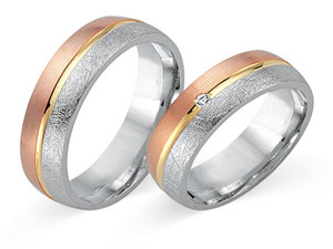 Trauringe Eheringe Gold Dreifarbig Tri-Color - FIDES8054...