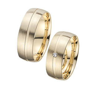 Trauringe Eheringe Gold Gelbgold - HR125 Produktbild