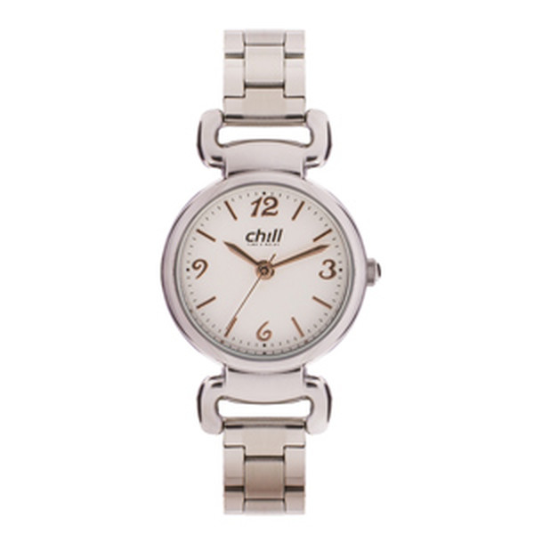 CHILL Damen Uhr CH 1554 aus Edelstahl in silber Zifferblatt wei Produktbild